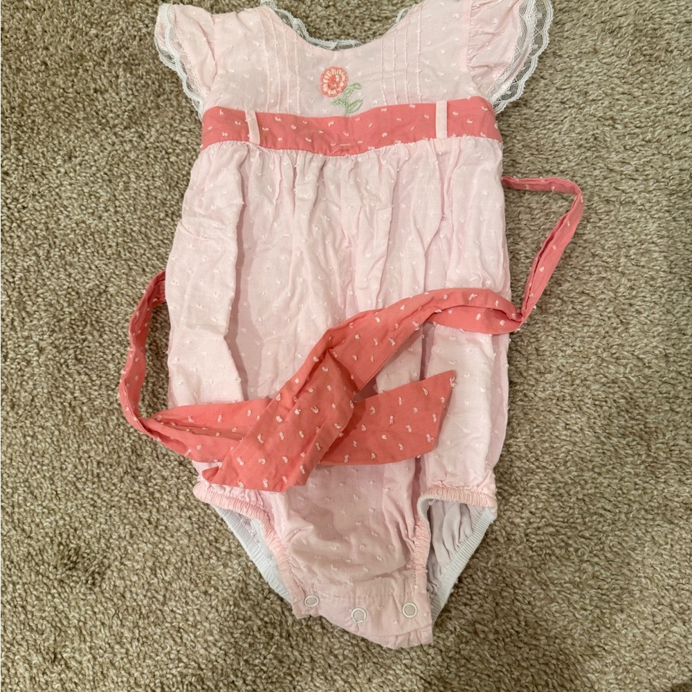 Pink Floral Kids One Piece